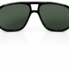 Black Aviator Sunglasses on White