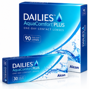 DAILIES AquaComfort PLUS Daily Disposable Contact Lenses – 90 Pack