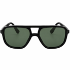 Geometric Black Aviator Sunglasses