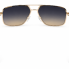 Gold Aviator Sunglasses with Tortoiseshell Temples