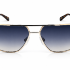 Gold-Frame Gradient Aviator Sunglasses