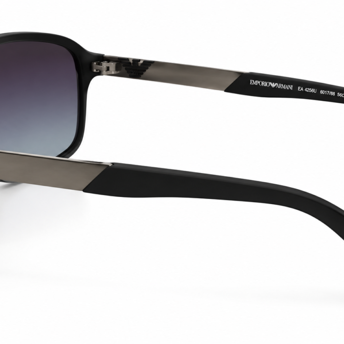 Matte Black Armani-Style Sunglasses Profile